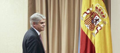 El ministro Alfonso Dastis en la Comisión de Exteriores del Congreso.
