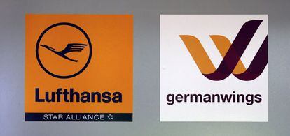 Logotipos de Lufthansa y Germanwings en el aeropuerto de Duesseldorf. Reuters