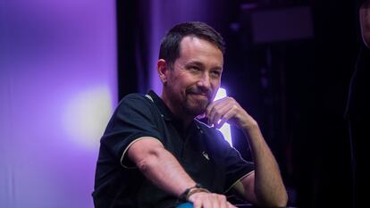 Pablo Iglesias, en la presentación del libro 'La Propuesta Republicana’, el 5 de octubre en Valencia.