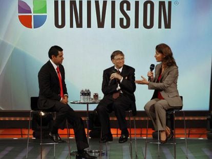 Bill Gates en uno de los programas de Univision.