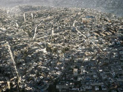 Vista aérea de la periferia de la Ciudad de México.