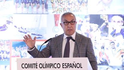 Alejandro Blanco, presidente del Comité Olímpico Español, durante una rueda de prensa el pasado 25 de mayo.