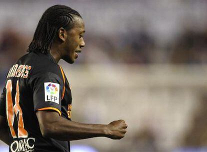 Manuel Fernandes, tras marcar el gol del Valencia.