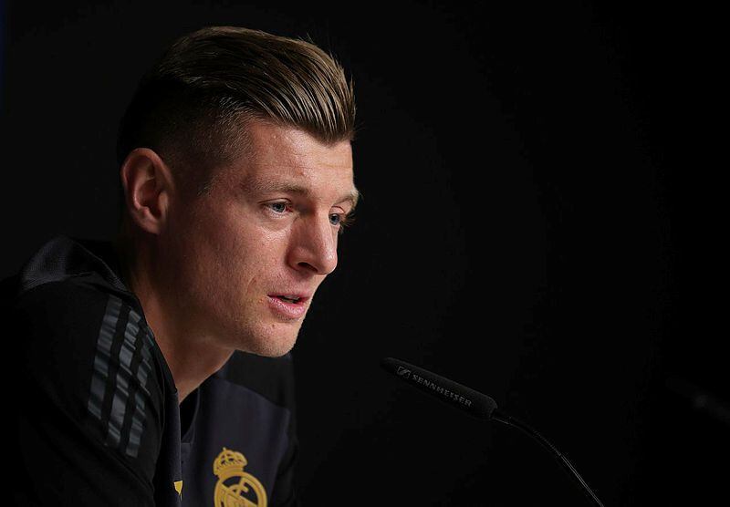 Toni Kroos, durante una rueda de prensa esta temporada.