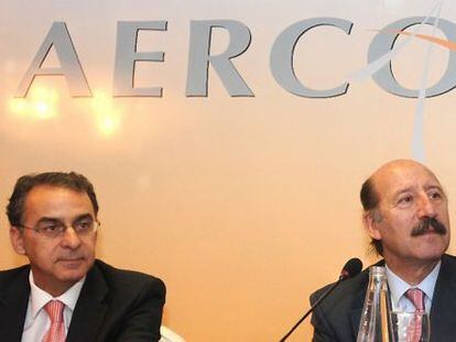 Alejando Llorente, actual presidente de Aerco, y Javier S&aacute;enz Cosculluela, su antecesor en el cargo. 