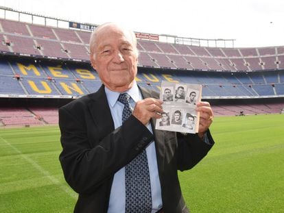 Justo Tejada, exjugador de fútbol del Barcelona, en una imagen reciente en el Camp Nou.