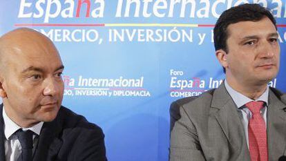 El secretario de Estado de Comercio, Jaime García-Legaz, y el consejero delegado del Icex, Francisco Javier Garzón.