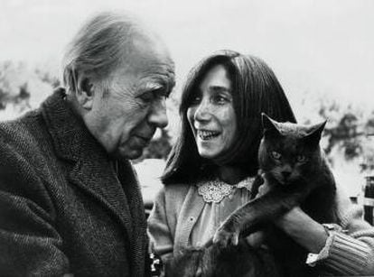 Jorge Luis Borges y María Kodama, en los años setenta.