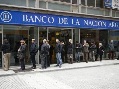 El Banco de la Nación, en Buenos Aires. 