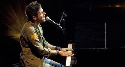 El cantante malagueño Pablo López durante una actuación.