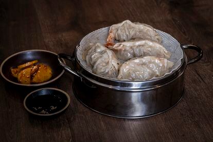 Saeu Mandu, es un dumpling casero de gamba al estilo coreano.