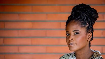 La intelectual brasileña Djamila Ribeiro, durante la entrevista el 21 de marzo en su casa de São Paulo.