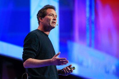 Dan Schulman, presidente y consejero ejecutivo de PayPal en el Mobile World Congress de Barcelona, el 22 de febrero pasado. 