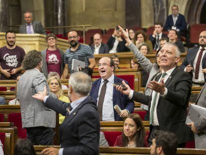 Una foto d'arxiu del dia del ple en el qual es va aprovar la Llei de Transitorietat.