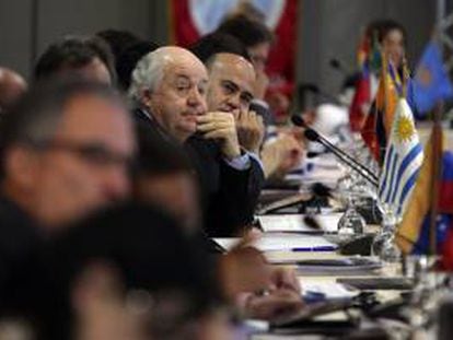 Dirigentes empresariales participan en la XXIV Reunión de Presidentes de Organizaciones Empresariales Iberoamericanas, en Ciudad de Panamá (Panamá).