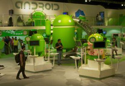 El estand de Android.
