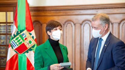 El lehendakari Urkullu recibe este viernes en Ajuria Enea a la ministra de Política Territorial, Isabel Rodríguez.
