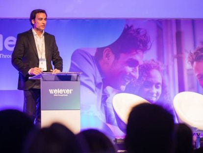 José Almansa, fundador y CEO de Welever, durante el acto de presentación de la compañía en Madrid.