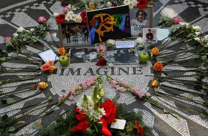 Homenajes a Lennon en el Strawberry Fields de Nueva York