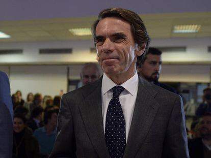 El expresidente de Gobierno José María Aznar, en un acto el pasado 4 de noviembre.