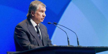 Igor Sechin, jefe de la petrolera Rosneft, que encabeza la delegación rusa en los funerales de Chávez, ayer en Houston.