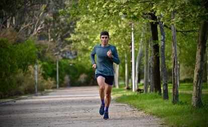 Javier Gómez Noya, la semana pasada en un entrenamiento en Pontevedra. 