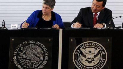 Janet Napolitano y Miguel &Aacute;ngel Osorio Chong.