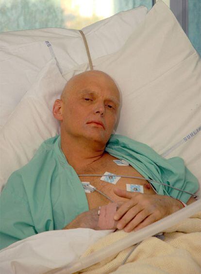 Litvinenko, tres días antes de su muerte, en un hospital de Londres