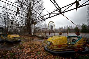 Atracciones abandonadas en la zona de exclusión de Chernóbil (Ucrania).