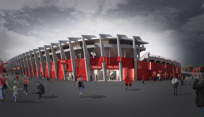 Recreación del Nou Estadi de Tarragona tras la inversión para los juegos de 2017.