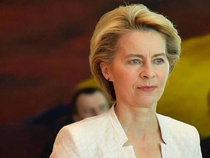La candidata a presidir la Comisión Europea, Ursula von der Leyen, el 3 de julio de 2019 en Berlín.