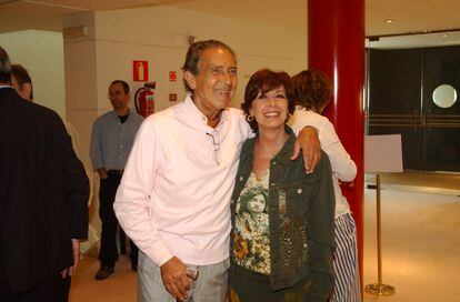 Antonio Gala y Concha Velasco en el estreno de ‘Inés desabrochada’, en Santander.