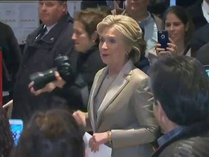 Hillary Clinton vota en Nueva York