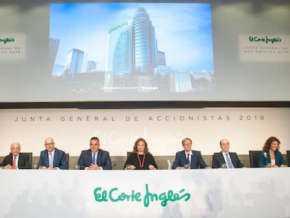 Imagen de la junta de accionistas de El Corte Inglés de 2019.