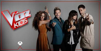 Los jueces de 'La Voz Kids', Rosario Flores, David Bisbal, Vanesa Martín y Melendi.