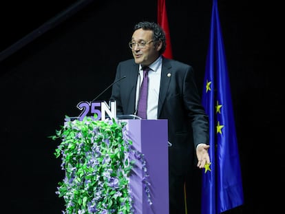 El fiscal general del Estado, Álvaro García Ortiz, este martes tras recibir el premio a la Justicia Feminista, en Madrid.