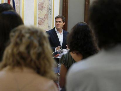 El líder de Ciudadanos, Albert Rivera, en el Congreso.