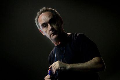 El cocinero Ferran Adrià durante su conferencia en la Campus Party de Valencia.