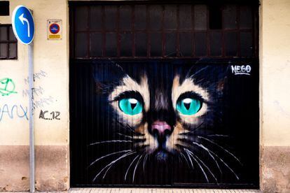 Este mural de Jorge Merino (Nego) forma parte de la iniciativa Galería Urbana de Salamanca.