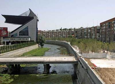 Obras de acondicionamiento de la ribera del Manzanares.