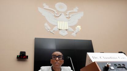 La rectora de Harvard, Claudine Gay, el martes pasado durante su comparecencia ante el Comité de Educación en el Congreso.