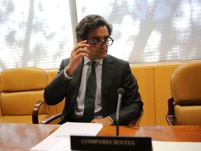 Juan Jos&eacute; G&uuml;emes, durante su comparecencia en la Asamblea de Madrid. 