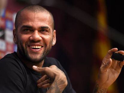 Alves, aquest dimecres en la roda de premsa.