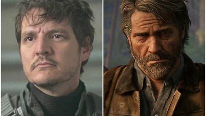 A la izquierda, Pedro Pascal. A la derecha, el protagonista del videojuego 'The Last of Us'.