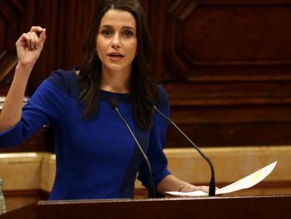 La presidenta del grupo parlamentario de Ciutadans, In&eacute;s Arrimadas.