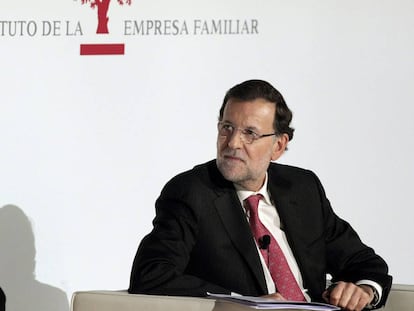 Mariano Rajoy, durante un congreso del Instituto de la Empresa Familiar. Fotograf&iacute;a de archivo.