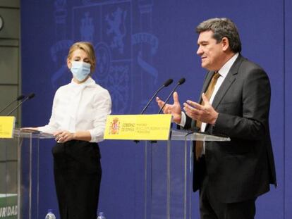 Yolanda Díaz, ministra de Trabajo y José Luis Escrivá, ministro de Inclusión, Seguridad Social y Migraciones.