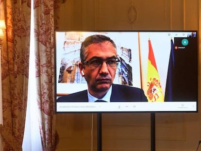 Pablo Hernández de Cos, durante su intervención.