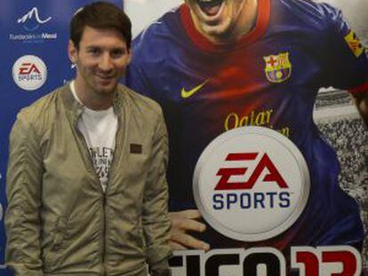 Messi en la presentaci&oacute;n del videojuego.