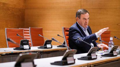 El exsecretario general del PSPV-PSOE Joan Ignasi Pla, en el Senado.